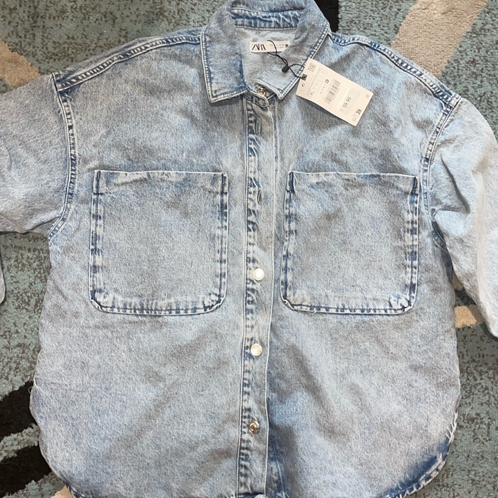 Zara Light Blue Denim Shirt